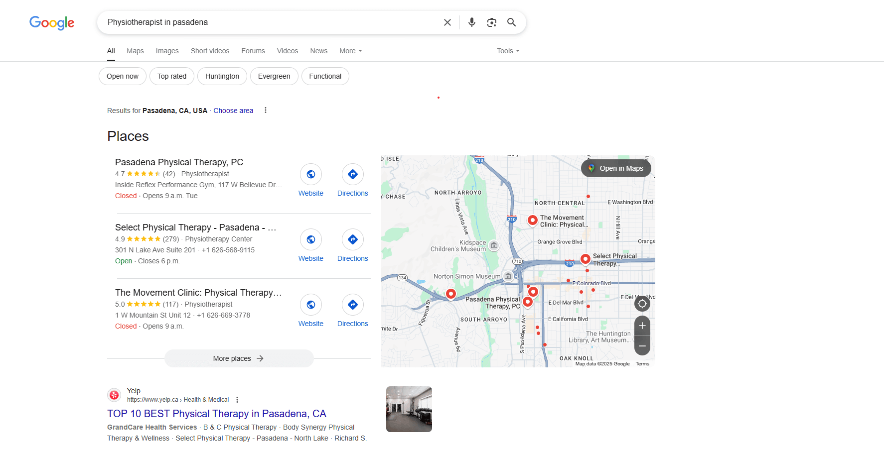 Physiotherapist in Pasadena